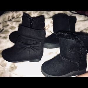 Two pairs of toddler girls boots